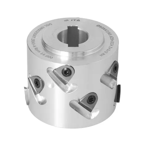 Προπλάνη PCD με αλλαξόμενα πλακίδια Ø80×47 mm Z2+2 — δεξιά (RH)